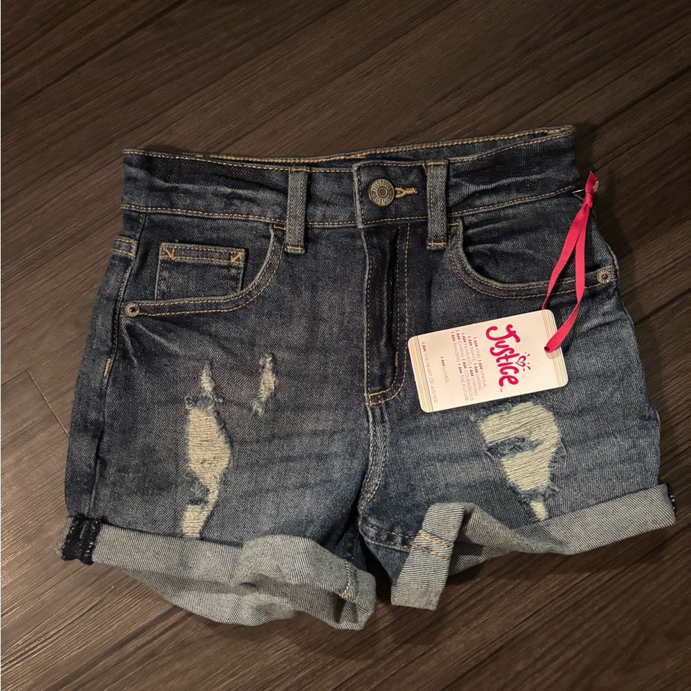 Justice Blue Denim Shorts sz 10